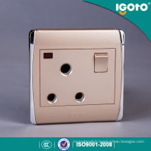 Igoto -New Style Different Colors BS Standard/ Biritish Standard 15A Switched Socket with Neon